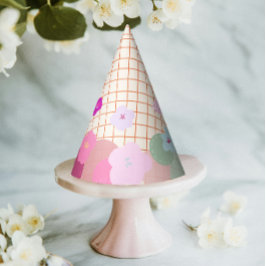 Farbenfrohe Blumen-Dopamin-Geburtstagsmädchen-Part Partyhütchen