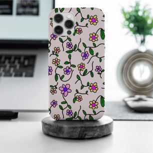 Farbenfrohe Blumen, florales Muster, Grünpflanzen, Case-Mate iPhone Hülle
