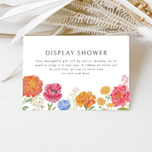 Farbenfrohe Blumen-Garten-Display-Dusche Begleitkarte