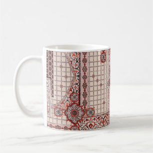 Farbenfrohe Blumen Mughal-Architektur Hintergrund  Kaffeetasse