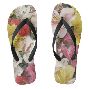 Farbenfrohe BlumenBouquet Flip Flops