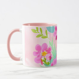 Farbenfrohe BlumenBouquet Tasse
