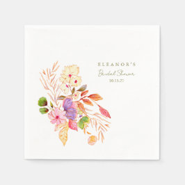 Farbenfrohe Blumenbrunch Brause Dusche Serviette