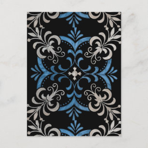 Farbenfrohe Blumendesign Postkarte