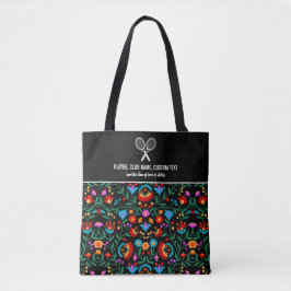 Farbenfrohe Blumendruckerei Custom Tennis Rackets Tasche