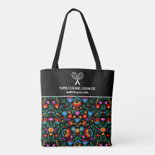 Farbenfrohe Blumendruckerei Custom Tennis Rackets Tasche