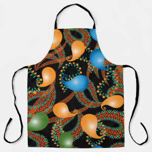 Farbenfrohe blumenethnische 3D Paisley nahtlose Mu Schürze