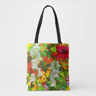 Farbenfrohe Blumengärten Blume Abstrakt Toscana Tasche