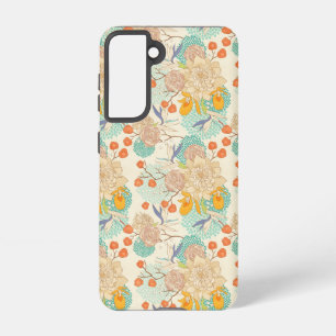 Farbenfrohe Blumengartenmuster Samsung Galaxy Hülle