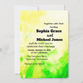 Farbenfrohe blumengeschichtliche Einladung | Aquar