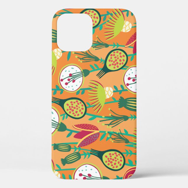 Farbenfrohe, blumengeschmückte Muster Case-Mate iPhone Hülle (Rückseite)