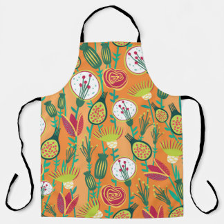 Farbenfrohe, blumengeschmückte Muster Schürze