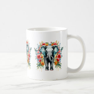 Farbenfrohe Blumengestelle Kaffeetasse