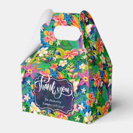 Farbenfrohe Blumenhawaiian Luau Party Geschenkschachtel