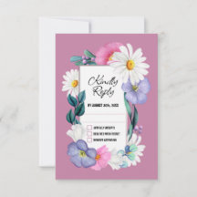 Farbenfrohe Blumenhochzeit RSVP