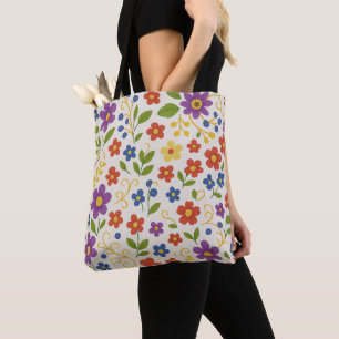 Farbenfrohe Blumenkäse Tasche