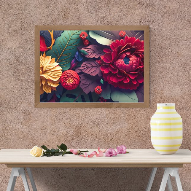 Farbenfrohe Blumenkunst Fotodruck (Von Creator hochgeladen)