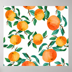 Farbenfrohe Blumenmischung: Aquarellfarben-Illustr Poster