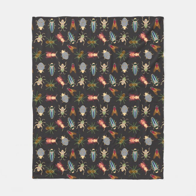 Farbenfrohe Blumenmuster Fleecedecke (Vorderseite)