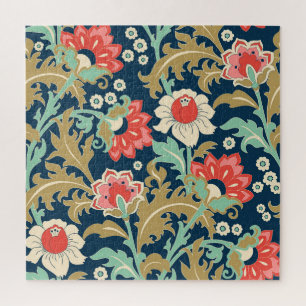 Farbenfrohe Blumenmuster im Volkskunststil: Handge