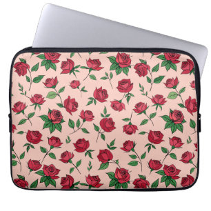 Farbenfrohe Blumenmuster Laptopschutzhülle