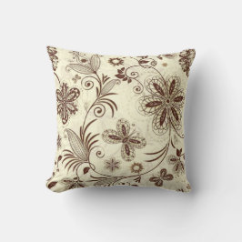 Farbenfrohe Blumenmuster nahtlos Kissen