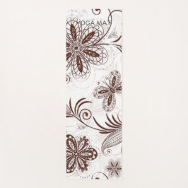 Farbenfrohe Blumenmuster nahtlos Yogamatte