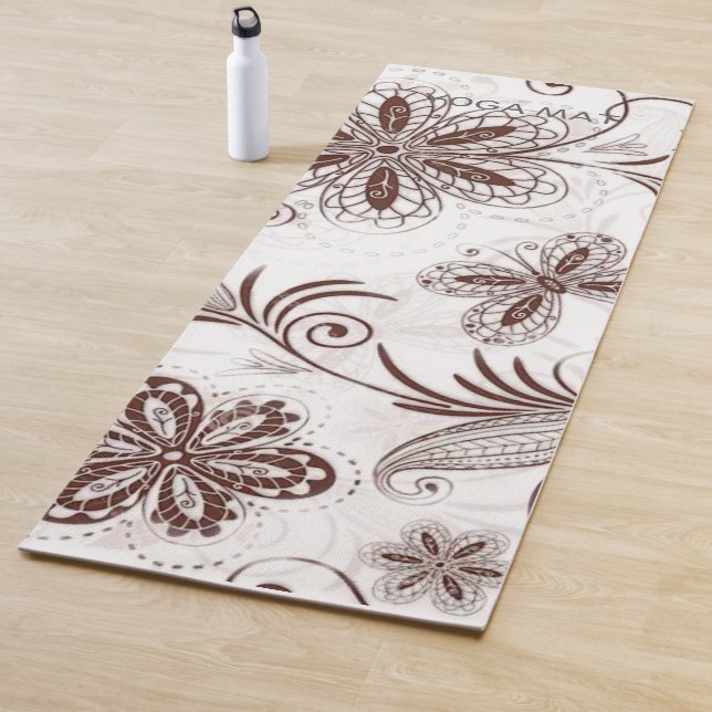 Farbenfrohe Blumenmuster nahtlos Yogamatte (Beispiel)