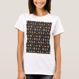 Farbenfrohe Blumenmuster T-Shirt