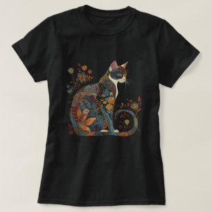 Farbenfrohe Blumenmuster Vintage Blume Kunst, Dich T-Shirt