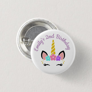 Farbenfrohe Blumenzwiebeln zum Geburtstag Button