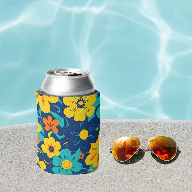 Farbenfrohe, blutdrucksenkende Blume im Dopamin-St Dosenkühler (Colorful Rush Blooms-Dopamine Style-Can Cooler )