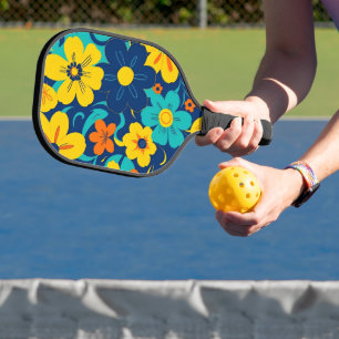 Farbenfrohe, blutdrucksenkende Blume im Dopamin-St Pickleball Schläger