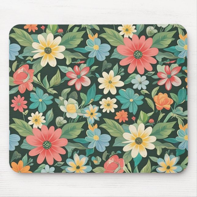 Farbenfrohe Blüte/Frühling Mousepad (Vorne)