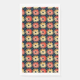 Farbenfrohe Blüte mit roter, orangefarbener Blume Serviette