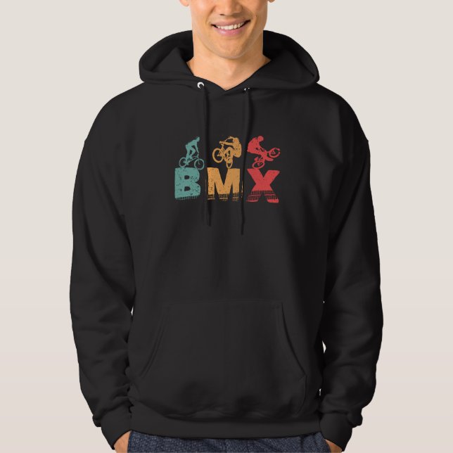 Farbenfrohe BMX Biker Funny Bicycle Motocross Cycl Hoodie (Vorderseite)