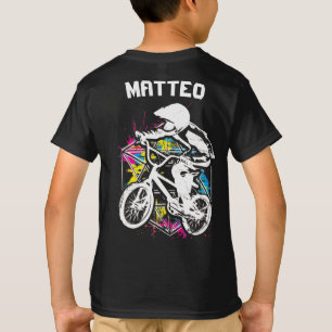 Farbenfrohe Bmx Biker - Personalisierter Bmx-T - S T-Shirt