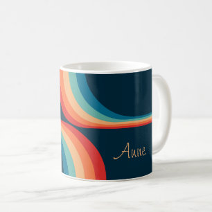 Farbenfrohe Bögen im Retro-Stil Kaffeetasse