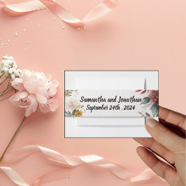 Farbenfrohe Bohemische Blumenhochzeit Einladungsbanderole