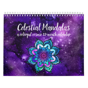 Farbenfrohe Boho Celestis Mandalase Wasserfarben S Kalender