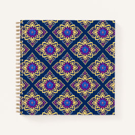 Farbenfrohe Boho Chic Geometric Muster Notizbuch
