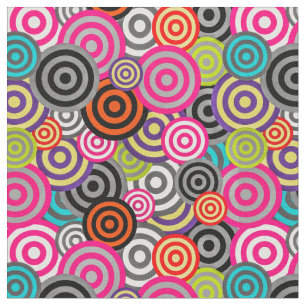Farbenfrohe Boho Circles Fabric Stoff