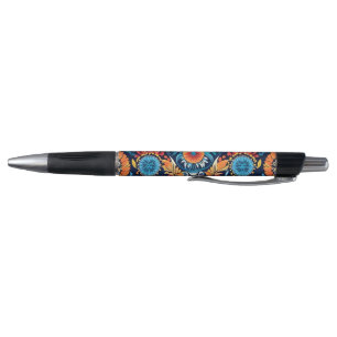 Farbenfrohe Boho Floral Elegante: Vibrant Mandala Kugelschreiber