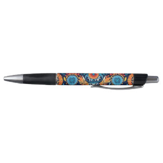 Farbenfrohe Boho Floral Elegante: Vibrant Mandala Kugelschreiber