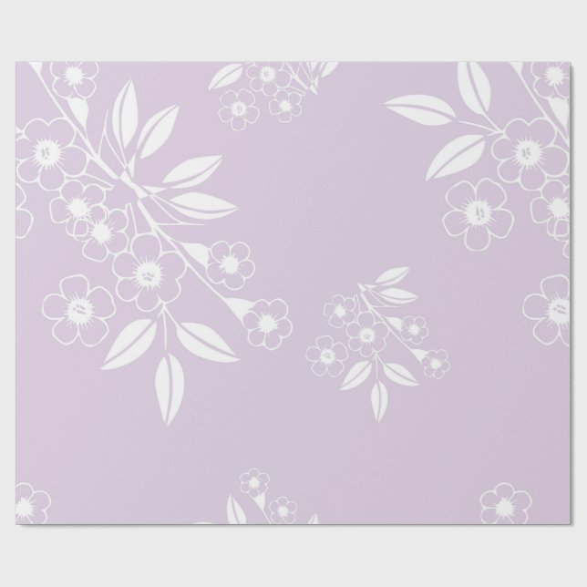 Farbenfrohe Boho floral Muster Ästhetik Geschenkpapier (Flach)