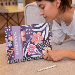 Farbenfrohe Boho Floral Valentines Geschenke für T Notizbuch