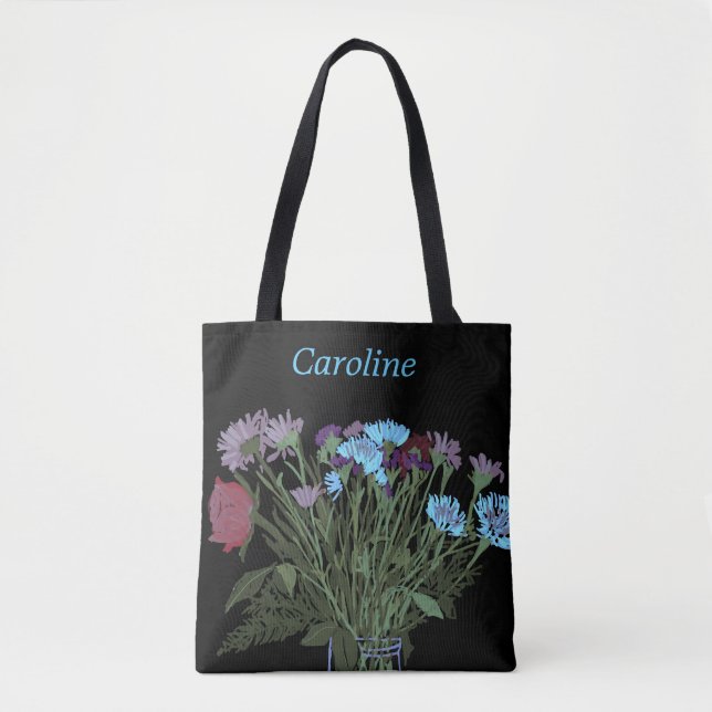 Farbenfrohe Boho Hübsche Frühlingsblumen für sie Tasche (Vorderseite)