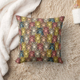 Farbenfrohe Boho Woodland Owl Muster Kissen