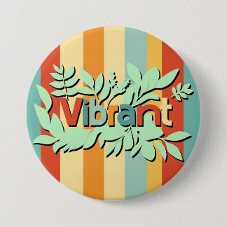 Farbenfrohe botanisch lebendige Textgestaltung Button