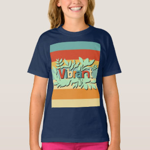 Farbenfrohe botanisch lebendige Textgestaltung T-Shirt